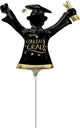 Congrats Grad Gold and Black 14" Balloon (requires heat-sealing)