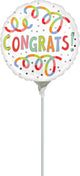 Congrats Swirls 4" Air-fill Balloon (requires heat sealing)