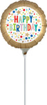 Gold Marquee Dots 4" Air-fill Balloon (requires heat sealing)