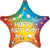 Happy Birthday Rainbow Star 19" Balloon