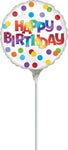 Happy Birthday Dots Of Color 9" Air-fill Balloon (requires heat sealing)