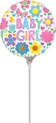 Baby Girl Butterfly 4" Air-fill Balloon (requires heat sealing)