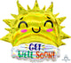 Iridescent Get Well Happy Sun 29" Balloon