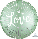 Satin Mint Green Love Burst 18" Balloon