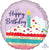 Purple Confetti Birthday Cake 17" Balloon