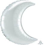 White Satin Crescent 17" Balloon