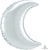 White Satin Crescent 17" Balloon