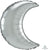 Platinum Crescent 26" Balloon