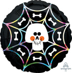 Skull & Bones Iridescent Web 18" Balloon