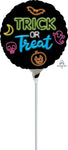 Neon Trick or Treat 4" Air-fill Balloon (requires heat sealing)