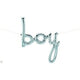 42" Boy Script Balloon - Pastel Blue - Northstar Balloons