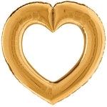 42" Gold Hollow Heart - Party America