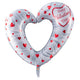 42" Open Heart - Marble and Hearts - Party America