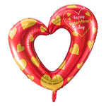 42" Open Heart - Red and Gold Valentine - Party America