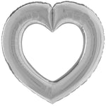 42" Open Heart - Silver - Party America