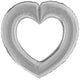 42" Open Heart - Silver - Party America