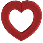 42" Red Hollow Heart - Party America