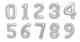 42" Silver Foil Numbers - Winner Party