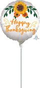 Happy Thanksgiving Satin Infused Floral 4" Air-fill Balloon (requires heat sealing)