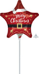 Santa Christmas Star 9" Air-fill Balloon (requires heat sealing)