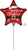 Santa Christmas Star 9" Air-fill Balloon (requires heat sealing)