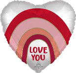 Satin Love You Rainbow 18" Balloon