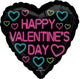 Neon Valentine 17" Balloon