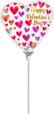 Happy Valentine's Day Painterly Hearts 4" Air-fill Balloon (requires heat sealing)