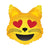 Emoji Cat Heart Eyes 9″ Balloon (requires heat-sealing)