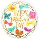 Happy Mother's Day Gold Trim 17" Balloon