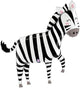 43" Jungle Zebra (Pkg) Foil Balloon - Betallic