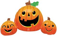 Smiley Pumpkin Trio 35" Balloon