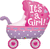 It's a Girl Baby Stroller 35" Balloon