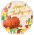 Satin Happy Thanksgiving Fall Pumpkin 18" Balloon