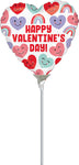 Happy Valentine's Day Cute Hearts 9" Air-fill Balloon (requires heat sealing)