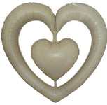 44" Heart-To-Heart - Cream - Winner Party