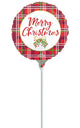 Christmas Plaid 9" Air-fill Balloon (requires heat sealing)