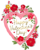 Happy Valentine's Day Floral 34″ Balloon