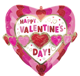 Valentine's Day Wrapped in Hearts 26″ Balloon