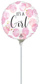 Baby Girl Pink Watercolor 9" Air-fill Balloon (requires heat sealing)