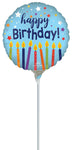 Satin Happy Birthday Celebrate 9" Air-fill Balloon (requires heat sealing)