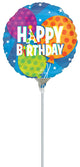 9" Happy Birthday Balloons