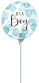 Baby Boy Blue Watercolor 4" Air-fill Balloon (requires heat sealing)