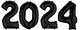 Black 2024 Number Set 34″ Balloon