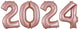 Rose Gold 2024 Number Set 34″ Balloon