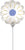 Satin Purple Daisy Flower 14" Balloon