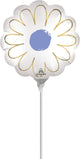 Satin Purple Daisy Flower 14" Balloon