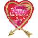 Happy Valentine's Day Artistic Touch Arrow 29″ Balloon