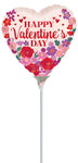 Happy Valentine's Day Satin Floral Bright Chintz 9" Air-fill Balloon (requires heat sealing)