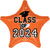 Class of 2024 Orange Star 18″ Balloon